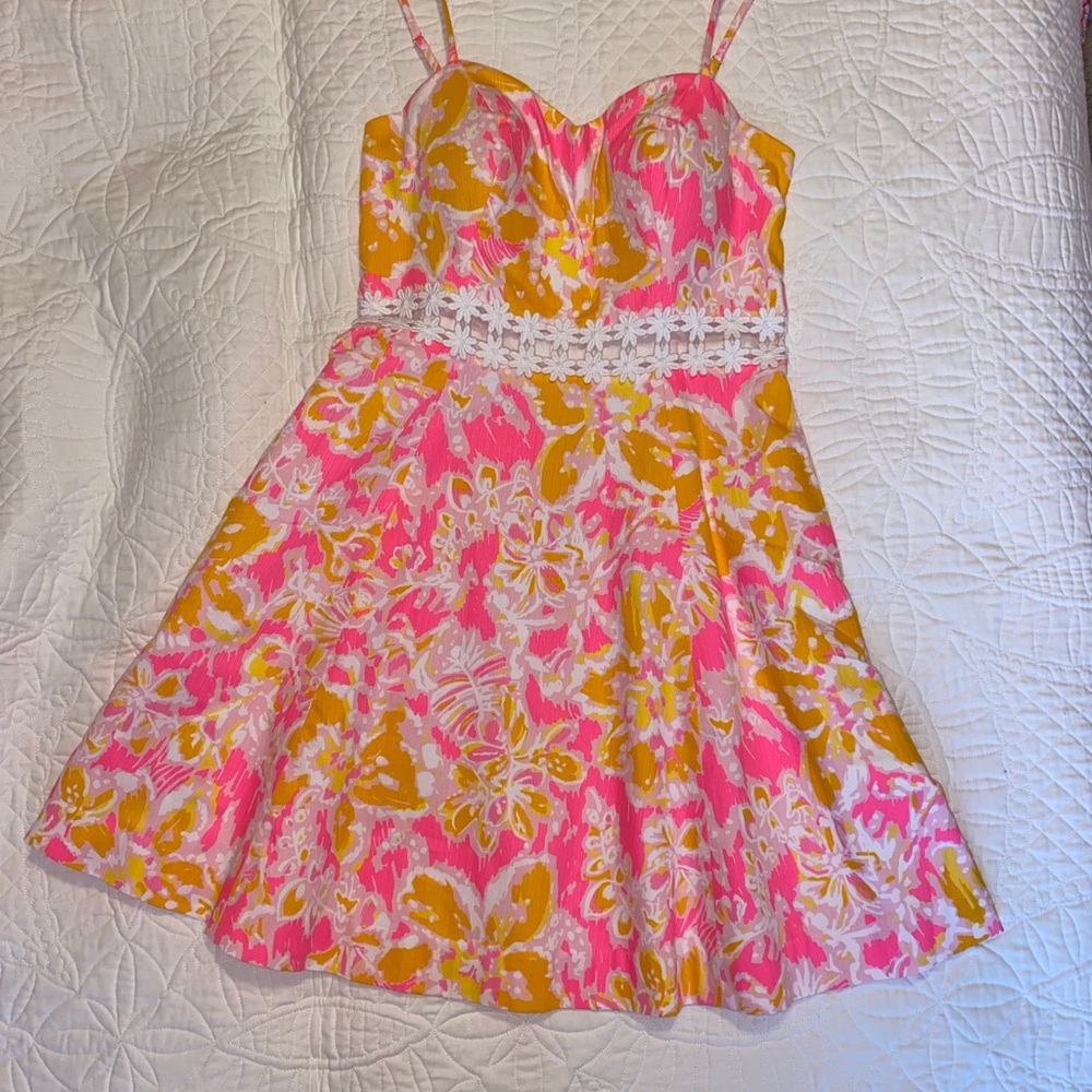 Lilly Pulitzer Lenore Dress 6 Ooh La La Kir Pink